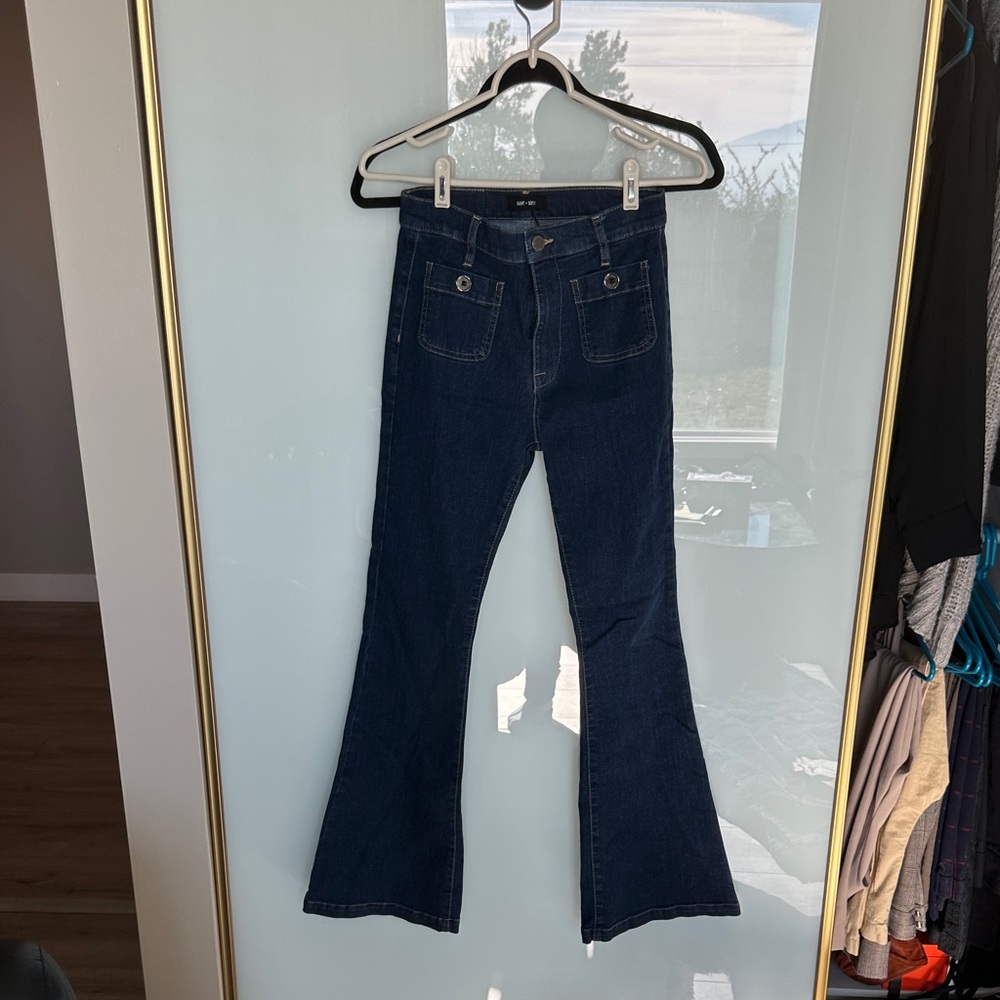 Classic Blue Flared Women Jeans